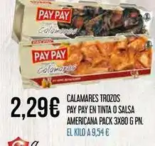 Claudio Pay pay - calamares trozos en tinta o salsa americana oferta