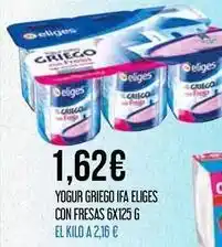 Claudio Ifa eliges - yogur griego con fresas 6x125 g oferta