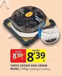 Supermercados MAS Postres reina - tarta cookie and cream oferta