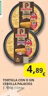Supermercados MAS Palacios - tortilla con o sin cebolla oferta