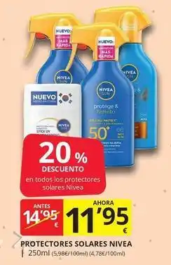 Supermercados MAS Nivea - protectores solares oferta