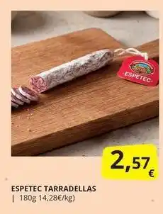 Supermercados MAS Espetec tarradellas oferta
