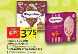 Supermercados MAS Häagen-dazs - helado bombon chocomacada oferta