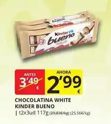 Supermercados MAS Ferrero rocher - kinder bueno chocolatina white oferta