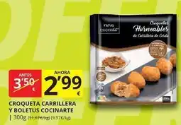 Supermercados MAS Cocinarte - croqueta carrillera y boletus cocinarte oferta