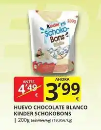 Supermercados MAS Ferrero rocher - huevo chocolate blanco kinder schokobons oferta