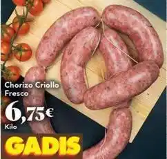 Gadis Chorizo friollo fresco oferta