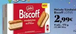 Gadis Lotus - helado sandwiche biscoff oferta