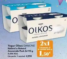 Gadis Danone - yogur oikos natural o natural azucarado pack 4x oferta