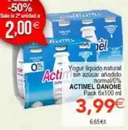 SPAR Actimel - yogur liquido natural sin azucar anadido normal oferta