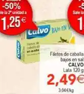SPAR Calvo - filetes de caballa bajos en sal oferta