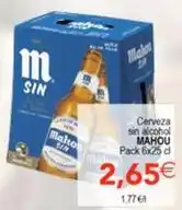 SPAR Mahou - cerveza sin alcohol oferta