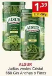 Supermercados Extremadura Alsur - judias verdes cristal oferta
