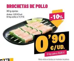 AhorraMas Brochetas de pollo oferta