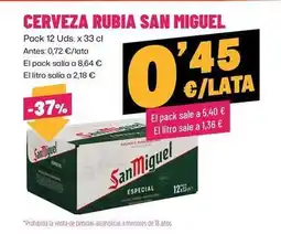 AhorraMas San miguel - cerveza rubia oferta