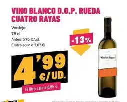 AhorraMas Blanco - vino d.o.p. rueda cuatro rayas oferta