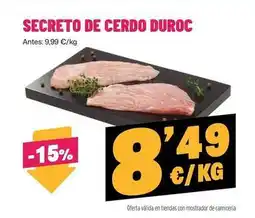 AhorraMas Duroc - secreto de cerdo duroc oferta