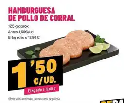 AhorraMas Hamburguesa de pollo de corral oferta