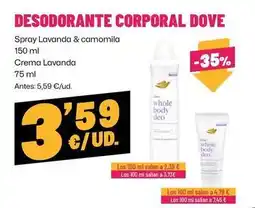 AhorraMas Dove - desodorante corporal oferta