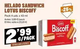 AhorraMas Lotus - sandwich biscoff oferta