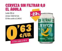 AhorraMas El aguila - cerveza sin filtrar oferta