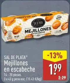 ALDI Sal de plata - mejillones en escabeche oferta