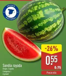 ALDI Origen - sandía rayada oferta