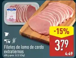 ALDI Filetes de lomo de cerdo extratiernos oferta