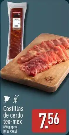 ALDI Costillas de cerdo tex-mex oferta