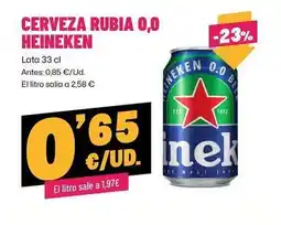 AhorraMas Heineken - cerveza rubia 0.0 oferta