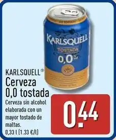 ALDI Karlsquell - cerveza 0.0 tostada oferta