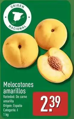 ALDI Origen - melocotones amarillos oferta