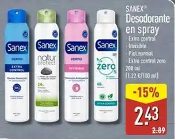 ALDI Sanex - desodorante en spray oferta