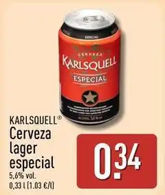 ALDI Karlsquell - cerveza lager especial oferta