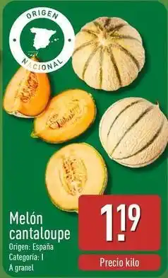 ALDI Origen - melón cantaloupe oferta