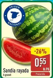 ALDI Origen - sandía rayada oferta