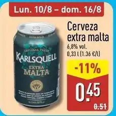 ALDI Karlsquell - cerveza extra malta oferta