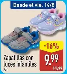 ALDI Zapatillas con luces infantiles oferta