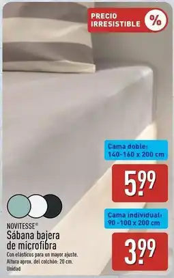 ALDI Novitesse - sabana bajera de microfibra oferta