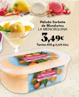 Gadis LA MENORQUINA Helado Sorbete de Mandarina oferta