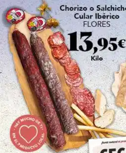 Gadis FLORES Chorizo o Salchichón Cular Ibérico oferta
