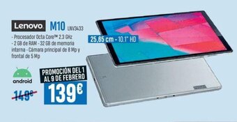 Beep Lenovo M10 LNV3433 oferta