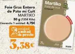Gadis MARTIKO Foie Gras Entero de Pato mi Cuit oferta