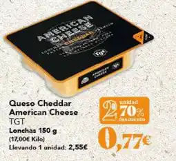 Gadis TGT Queso Cheddar American Cheese oferta