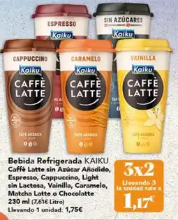 Gadis KAIKU Bebida Refrigerada Caffè Latte sin Azúcar Añadido sin Lactosa oferta
