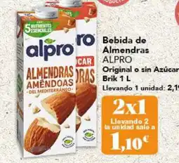 Gadis ALPRO Bebida de Almendras Original o sin Azúcar oferta