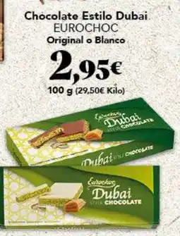 Gadis EUROCHOC Chocolate Estilo Dubai Original o Blanco oferta