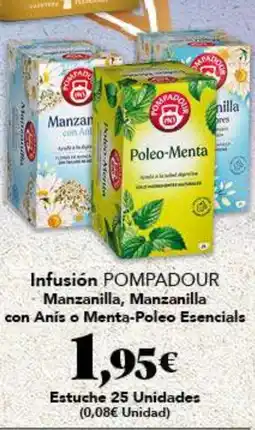 Gadis POMPADOUR Infusión Manzanilla, Manzanilla con Anís o Menta-Poleo Esencials oferta