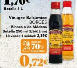 Gadis BORGES Vinagre Balsámico Blanco o de Módena oferta