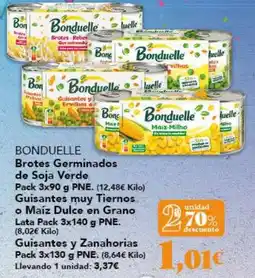 Gadis BONDUELLE Brotes Germinados de Soja Verde Guisantes muy Tiernos o Maíz Dulce en Grano oferta
